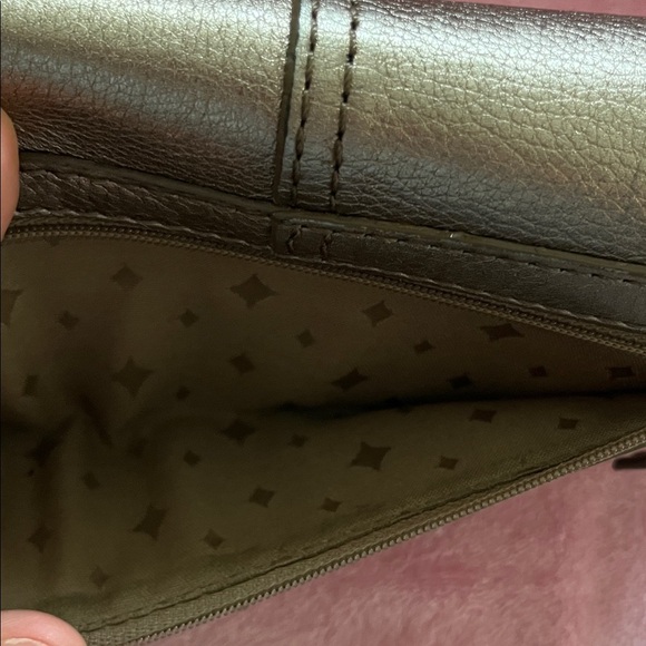 Fossil Y2K Metallic Gunmetal Silver Leather Large Bifold Wallet - Picture 17 of 17